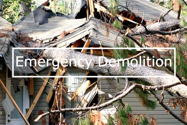 Property in need of emergency demolition service