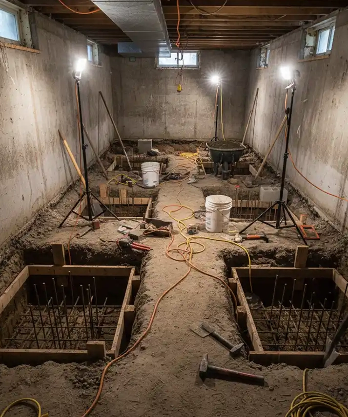 demolition for basement underpinning in richmond hill