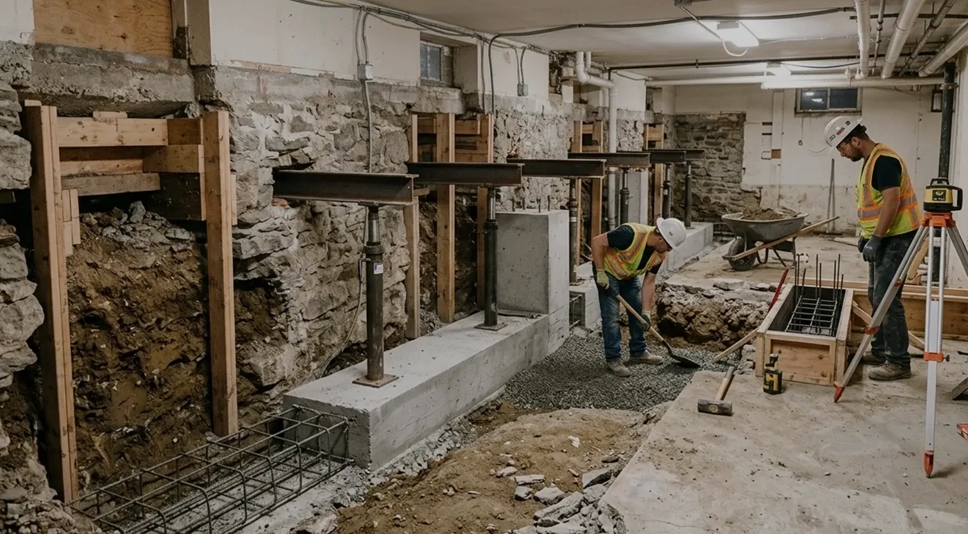 basement underpinning in kitchener